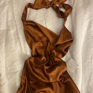 Brown slip dress
